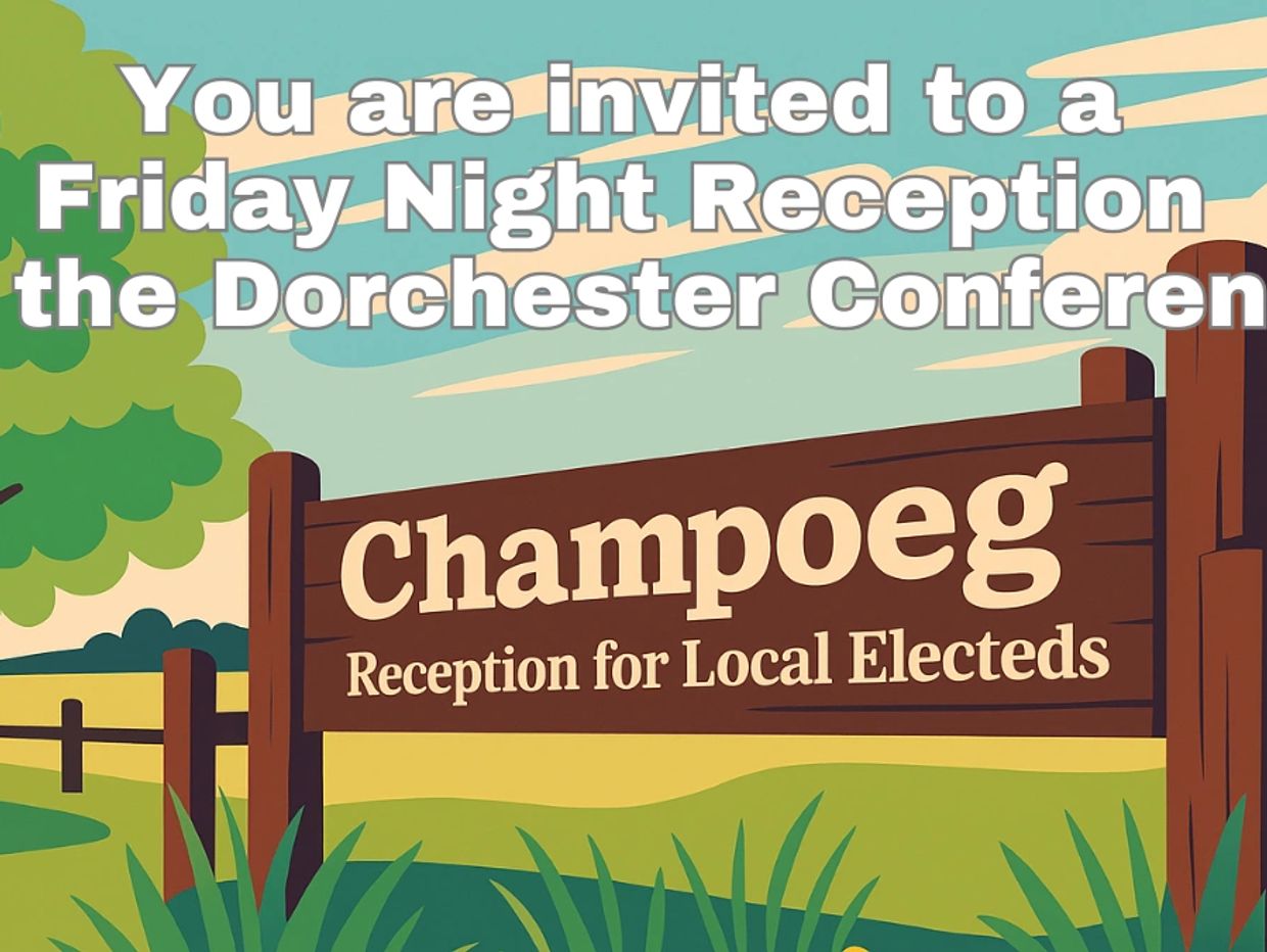 Invitation to Friday Night Reception at Dorchester Conference for local elected officials.