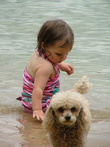 Trinity & Gidget enjoying the lake 2008.