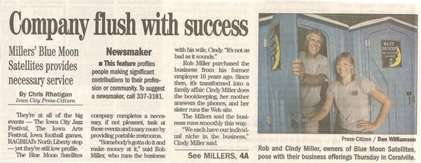 Company flush with success.