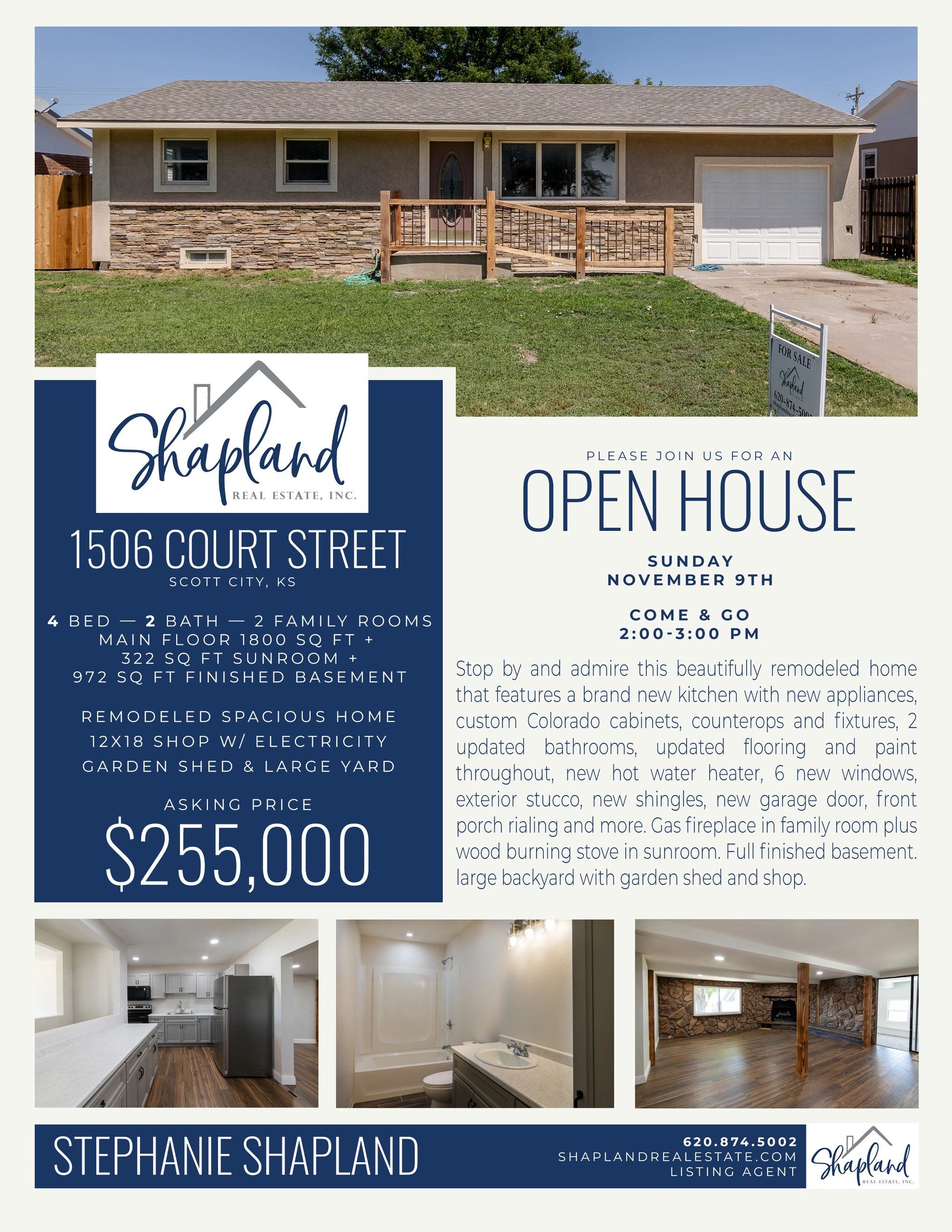 open house tour house home for sale Scott City Kansas updated remodeled Shapland Real Estate Zillow