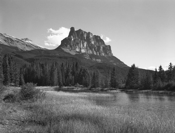 Black and white medium format Mountain landscape by Canadian film photographer Chad Coombs.