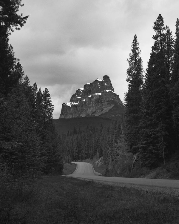 Black and white medium format Mountain landscape by Canadian film photographer Chad Coombs.