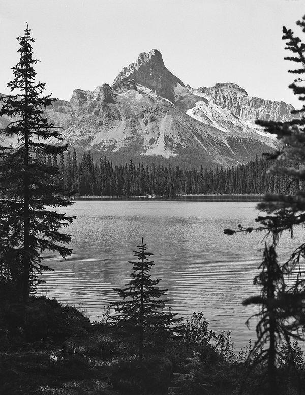 Black and white medium format Mountain landscape by Canadian film photographer Chad Coombs.