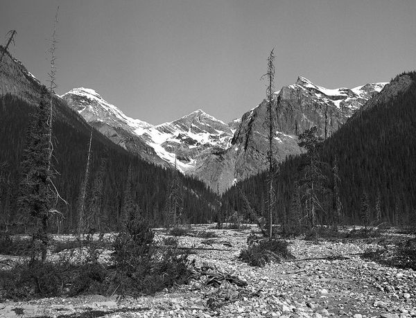 Black and white medium format Mountain landscape by Canadian film photographer Chad Coombs.