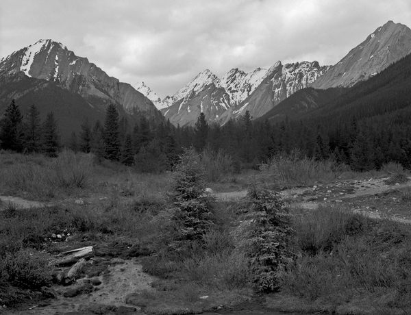 Black and white medium format Mountain landscape by Canadian film photographer Chad Coombs.
