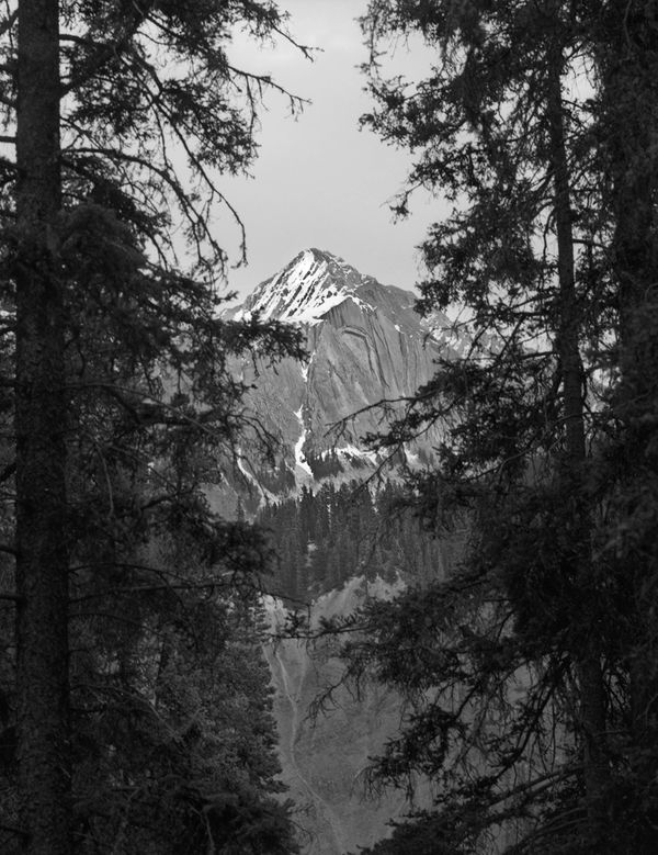 Black and white medium format Mountain landscape by Canadian film photographer Chad Coombs.