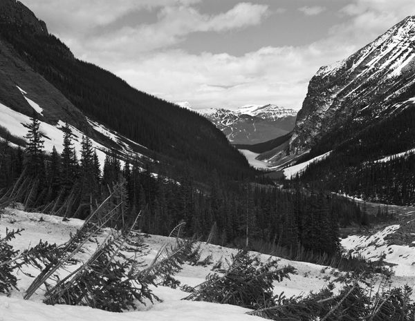 Black and white medium format Mountain landscape by Canadian film photographer Chad Coombs.