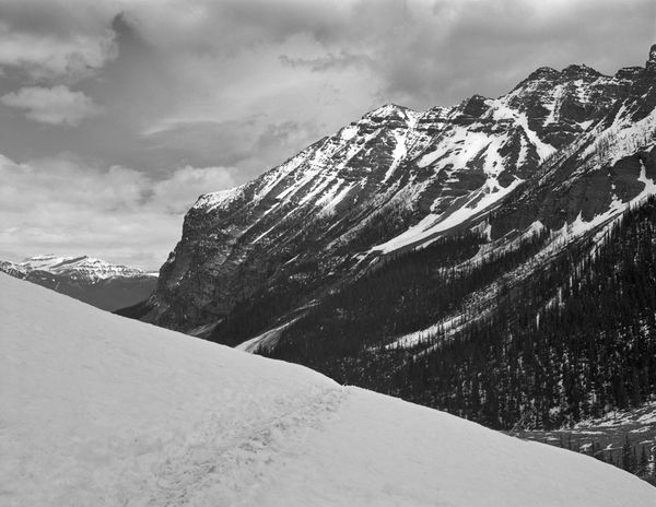 Black and white medium format Mountain landscape by Canadian film photographer Chad Coombs.