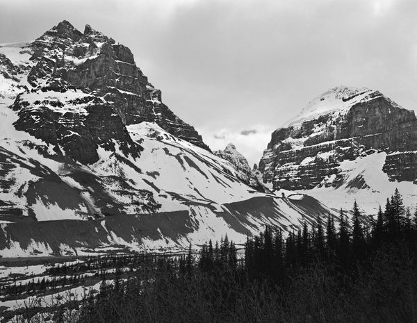 Black and white medium format Mountain landscape by Canadian film photographer Chad Coombs.