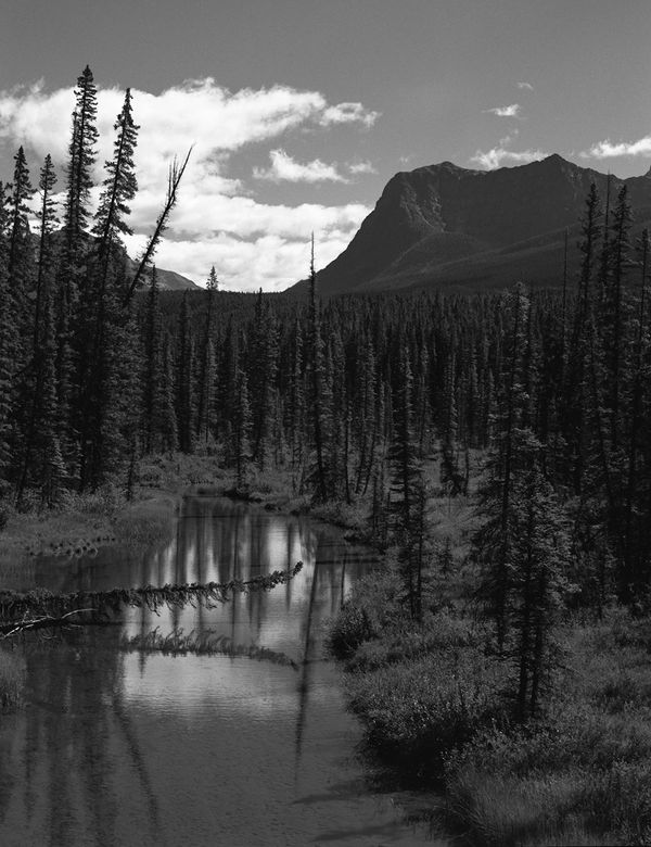 Black and white medium format Mountain landscape by Canadian film photographer Chad Coombs.