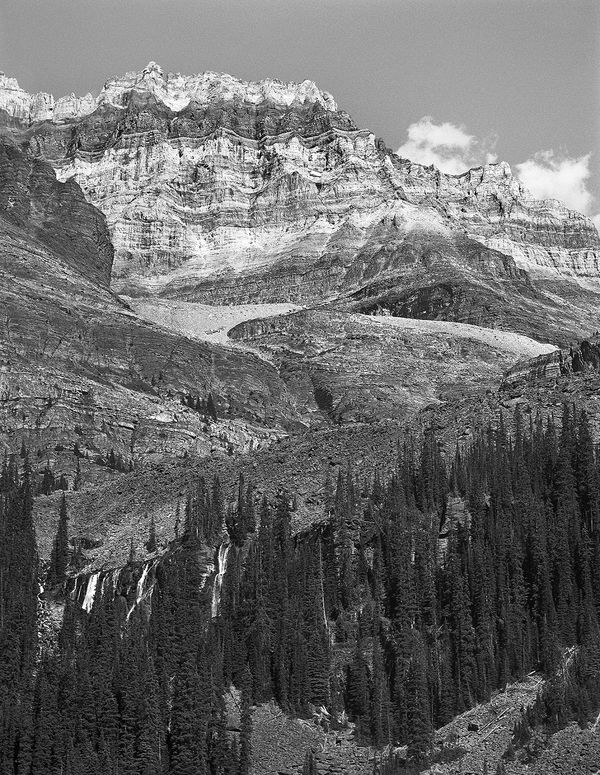Black and white medium format Mountain landscape by Canadian film photographer Chad Coombs.