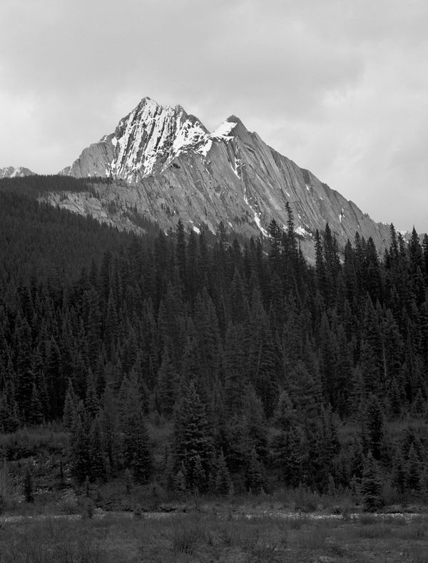 Black and white medium format Mountain landscape by Canadian film photographer Chad Coombs.