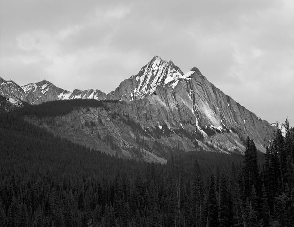 Black and white medium format Mountain landscape by Canadian film photographer Chad Coombs.