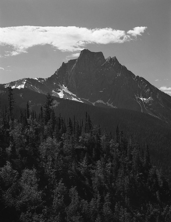 Black and white medium format Mountain landscape by Canadian film photographer Chad Coombs.