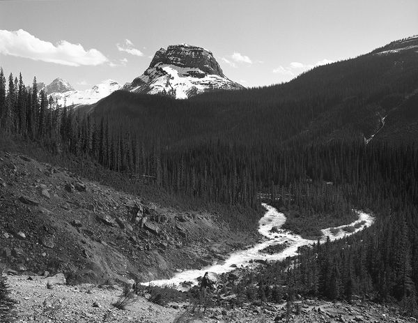 Black and white medium format Mountain landscape by Canadian film photographer Chad Coombs.