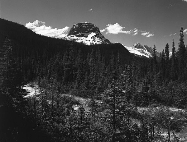 Black and white medium format Mountain landscape by Canadian film photographer Chad Coombs.