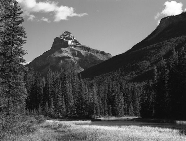 Black and white medium format Mountain landscape by Canadian film photographer Chad Coombs.