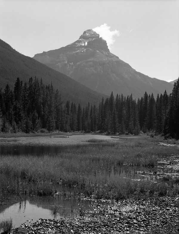 Black and white medium format Mountain landscape by Canadian film photographer Chad Coombs.