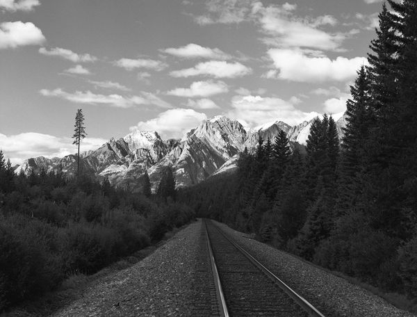 Black and white medium format Mountain landscape by Canadian film photographer Chad Coombs.