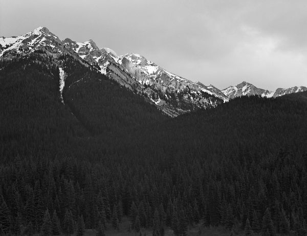 Black and white medium format Mountain landscape by Canadian film photographer Chad Coombs.
