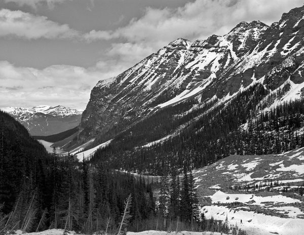 Black and white medium format Mountain landscape by Canadian film photographer Chad Coombs.