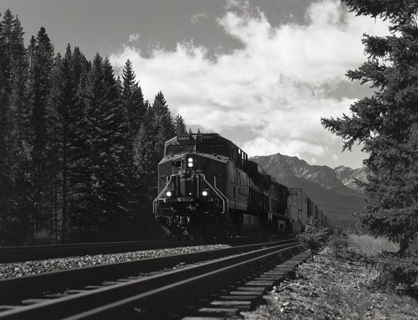 Black and white medium format Mountain landscape by Canadian film photographer Chad Coombs.