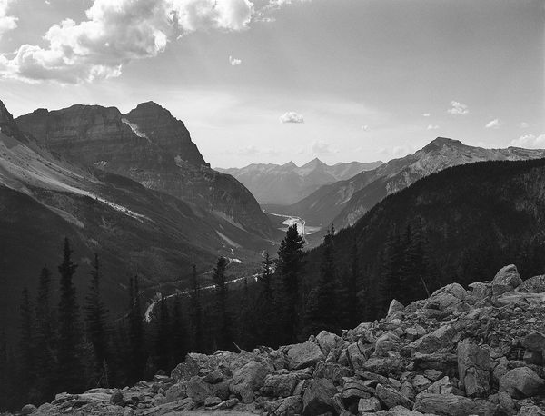 Black and white medium format Mountain landscape by Canadian film photographer Chad Coombs.