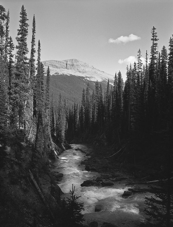 Black and white medium format Mountain landscape by Canadian film photographer Chad Coombs.