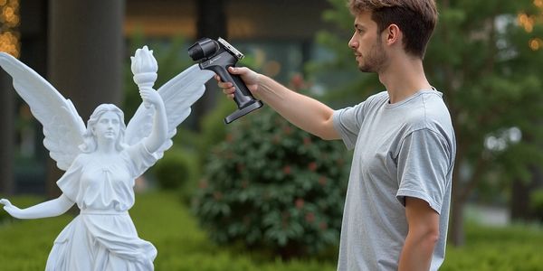 Escaner RaptorX escaneando escultura