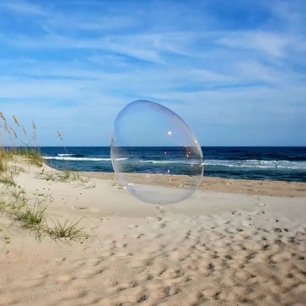 photograph of a bubble  by Artist Robin Vuchnich, Outer Banks, North Carolina