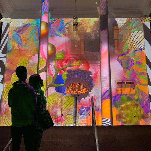 projection mapping in Cary North Carolina by Artist: Robin Vuchnich of of XO Immersive