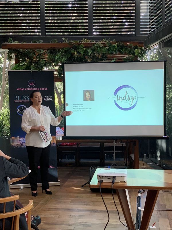 Michelle Sharples from IndigoTickets presenting during Travel Shop Breakfast Educational Seminar