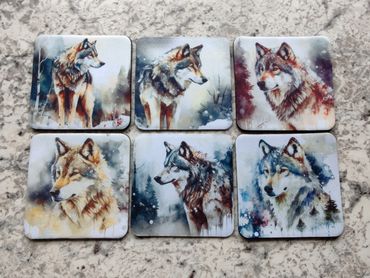 Wolf Coasters © 2025 DangyDoo