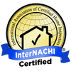 Logo of InterNACHI, home inspectors association with a globe and house icon.