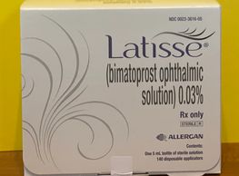 Latisse is used to help the eyelashes grow longer and thicker. 