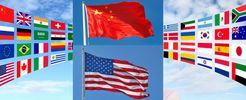 US and China Flag