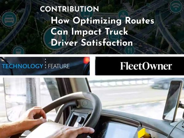 Optimizing truck routes article in FleetOwner