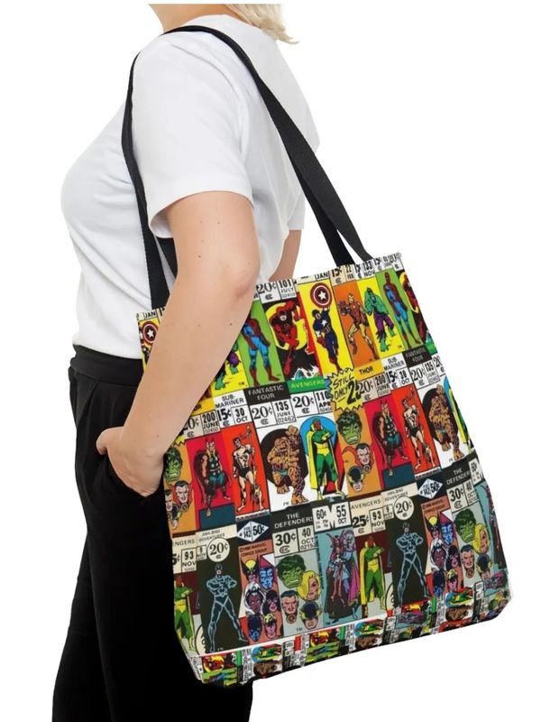 Unleash your inner eco-warrior with our Eco-Friendly Reusable Designer Super Hero Tote Bag. 