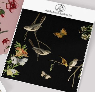 Campione di tessuto con stampa personalizzata