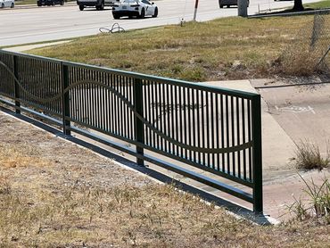 custom metal structure, steel fence, custom decorative steel barricade