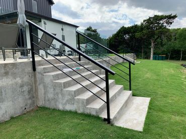 stair railings, metal stair railings, modern stair railings, modern stair handrails
