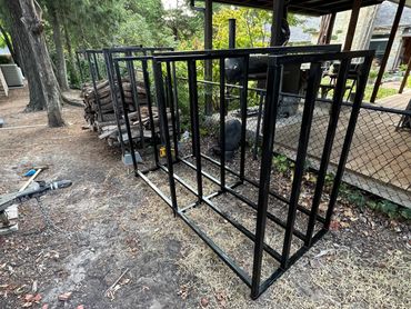 metal wood rack, custom wood rack
