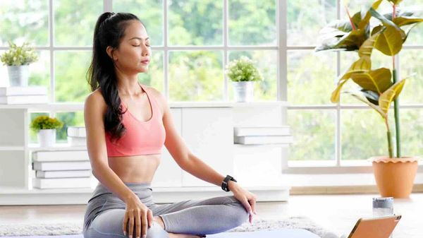 Yoga and meditation after a session