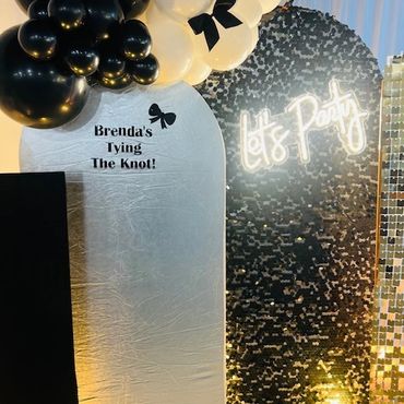 Elegant black and white bridal shower theme.