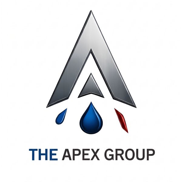 Logo of THE APEX GROUP with stylized elements.