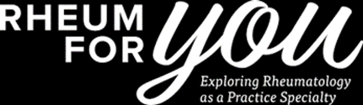 Logo for Rheum for You, focusing on rheumatology as a practice specialty.