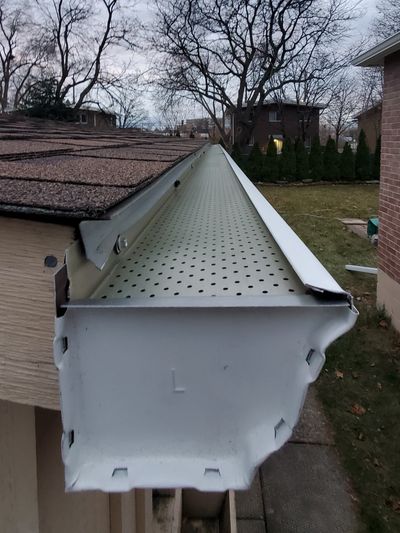 LeafGuard gutter protection system installed on a Toronto home