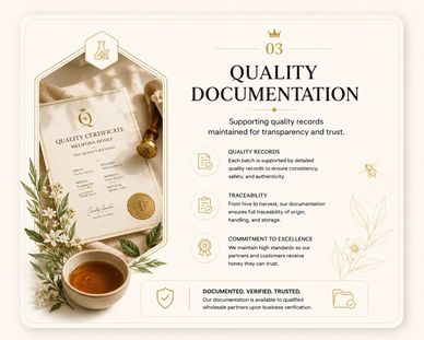 Quality documentation ensures transparency and trust with detailed records and verification.