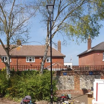 A bricked road