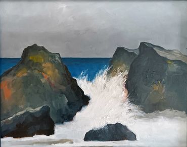 ocean rocks waves